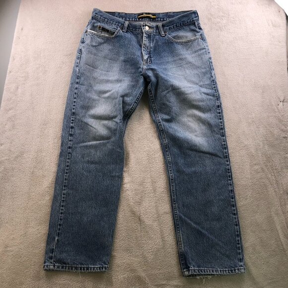 Lee Mens Jeans Size 34x30 Regular Fit Mens Straight Leg Cotton Blue Denim Casual - Picture 15 of 16